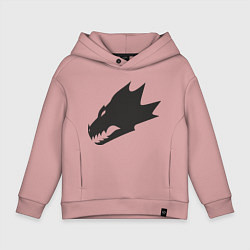 Толстовка оверсайз детская Саламандры (Salamanders), цвет: пыльно-розовый