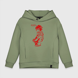 Толстовка оверсайз детская JoJo Bizarre Adventure, цвет: авокадо