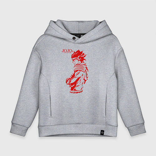 Детское худи оверсайз JoJo Bizarre Adventure / Меланж – фото 1