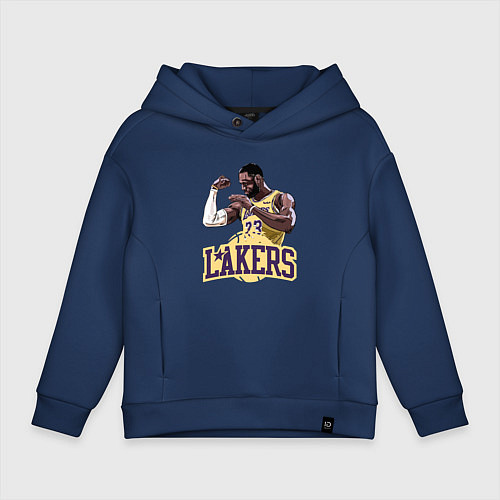 Детское худи оверсайз LeBron - Lakers / Тёмно-синий – фото 1