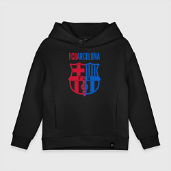 Толстовка оверсайз детская Barcelona FC, цвет: черный