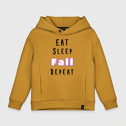 Толстовка оверсайз детская Fall Guys, цвет: горчичный