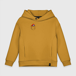 Толстовка оверсайз детская Among us, цвет: горчичный