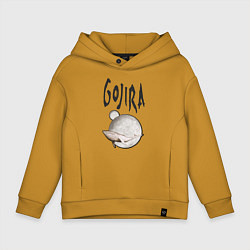 Толстовка оверсайз детская Gojira, цвет: горчичный
