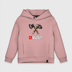Толстовка оверсайз детская RUST, цвет: пыльно-розовый