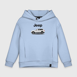 Толстовка оверсайз детская Jeep, цвет: мягкое небо