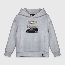 Толстовка оверсайз детская Cadillac, цвет: меланж