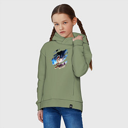 Толстовка оверсайз детская Dragon Ball, цвет: авокадо — фото 2