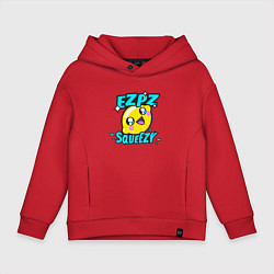 Толстовка оверсайз детская Easy Peasy Lemon Squeezy, цвет: красный