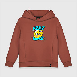 Толстовка оверсайз детская Easy Peasy Lemon Squeezy, цвет: кирпичный