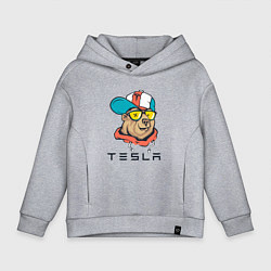 Толстовка оверсайз детская TESLA ТЕСЛА Z, цвет: меланж