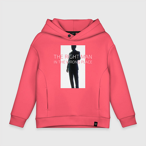 Детское худи оверсайз The right man / Коралловый – фото 1