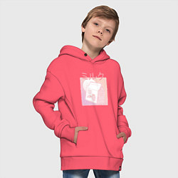 Толстовка оверсайз детская Vaporwave Strawberry Milk, цвет: коралловый — фото 2
