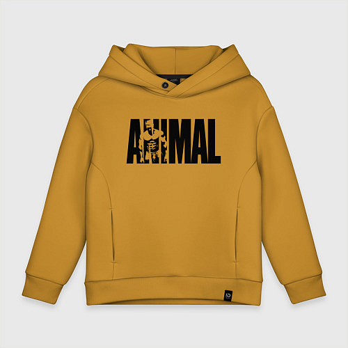 Детское худи оверсайз ANIMAL ЭНИМАЛ / Горчичный – фото 1