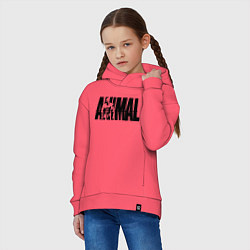 Толстовка оверсайз детская ANIMAL ЭНИМАЛ, цвет: коралловый — фото 2