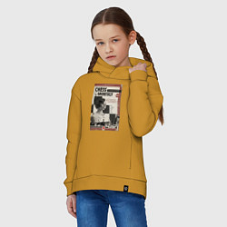 Толстовка оверсайз детская Ход королевы, цвет: горчичный — фото 2