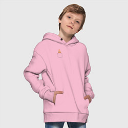 Толстовка оверсайз детская Рагнар в кармане, цвет: светло-розовый — фото 2