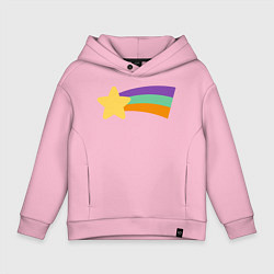 Толстовка оверсайз детская Радужный свитер Мэйбл, цвет: светло-розовый