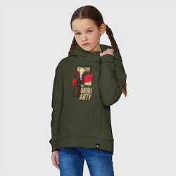 Толстовка оверсайз детская William James Moriarty, цвет: хаки — фото 2