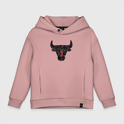 Толстовка оверсайз детская Bulls - Jordan, цвет: пыльно-розовый