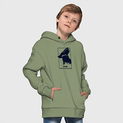 Толстовка оверсайз детская Love Death And Robots Доброй охоты, цвет: авокадо — фото 2