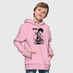 Толстовка оверсайз детская Ророноа Зоро One Piece, цвет: светло-розовый — фото 2