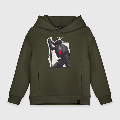 Детское худи оверсайз Bloodborne / Хаки – фото 1