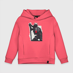 Толстовка оверсайз детская Bloodborne, цвет: коралловый