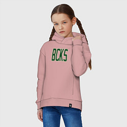 Толстовка оверсайз детская BCKS Bucks, цвет: пыльно-розовый — фото 2