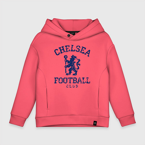 Детское худи оверсайз Chelsea FC: Lion / Коралловый – фото 1