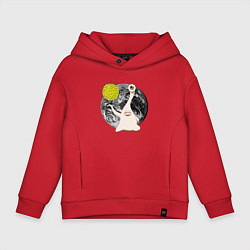 Толстовка оверсайз детская Миги, цвет: красный