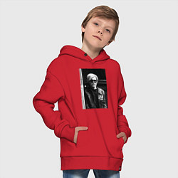 Толстовка оверсайз детская Энди Уорхол, цвет: красный — фото 2