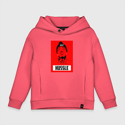 Толстовка оверсайз детская Red Hussle, цвет: коралловый