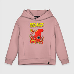 Толстовка оверсайз детская RED HOT CHILI PEPPERS, цвет: пыльно-розовый