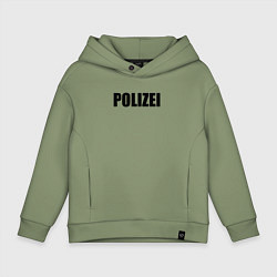 Толстовка оверсайз детская POLIZEI, цвет: авокадо
