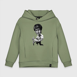 Толстовка оверсайз детская Bruce Lee, цвет: авокадо