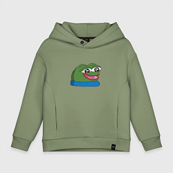 Толстовка оверсайз детская Pepe happy Пепе хеппи, цвет: авокадо