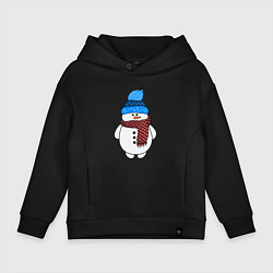 Детское худи оверсайз Снеговик в шапочке