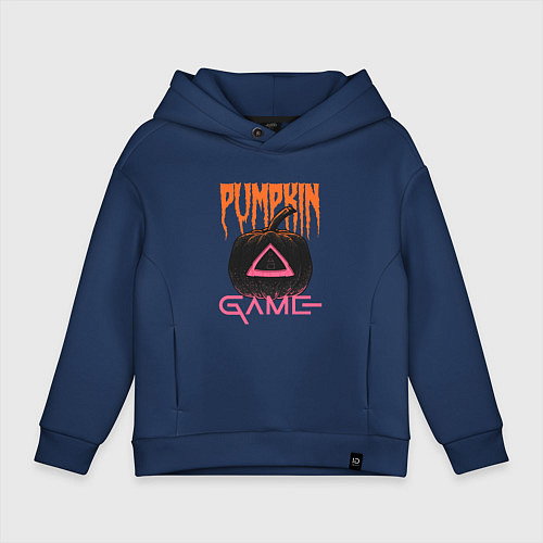 Детское худи оверсайз Pumpkin Game / Тёмно-синий – фото 1