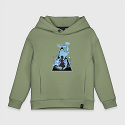 Толстовка оверсайз детская Genshin Impact AyakaАяка, цвет: авокадо