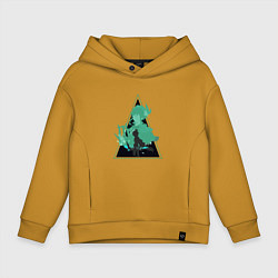 Толстовка оверсайз детская Genshin Impact VentiВенти, цвет: горчичный