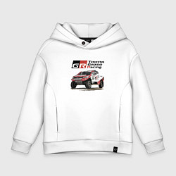 Толстовка оверсайз детская Toyota Gazoo Racing Team, Finland Motorsport, цвет: белый