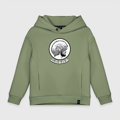 Детское худи оверсайз Хабиб The Eagle Нурмагомедов / Авокадо – фото 1