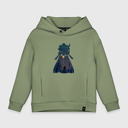 Толстовка оверсайз детская Hu Tao Ху Тао, цвет: авокадо