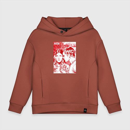 Детское худи оверсайз Декс и Дебра / Кирпичный – фото 1
