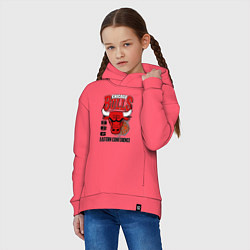 Толстовка оверсайз детская Chicago Bulls NBA, цвет: коралловый — фото 2