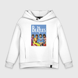 Толстовка оверсайз детская The Beatles - world legend!, цвет: белый