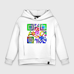 Толстовка оверсайз детская Color QR, цвет: белый