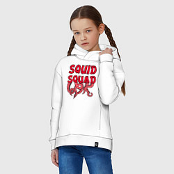 Толстовка оверсайз детская Squid Squad, цвет: белый — фото 2