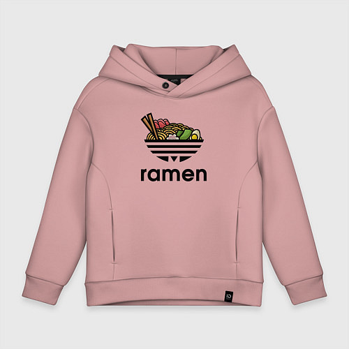Детское худи оверсайз Лапша Рамен Ramen / Пыльно-розовый – фото 1